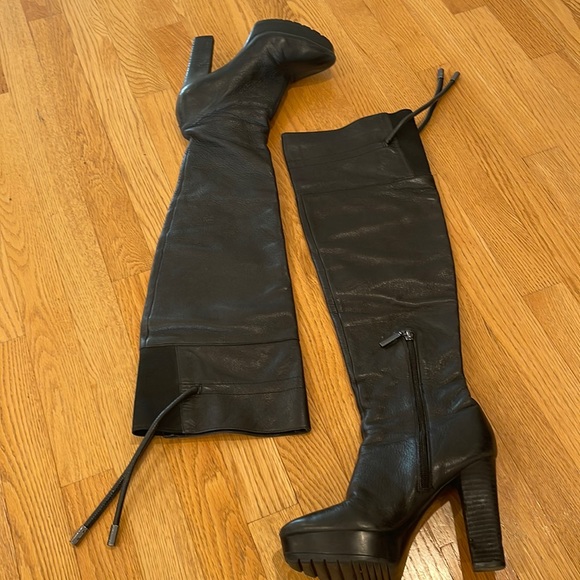 Leather over the knee Calvin Klein Boots - Picture 1 of 5